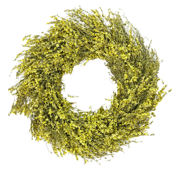 Dried wreath limonium white - 30 cm