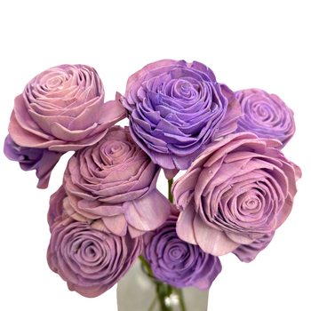 Shola flower - light violet rose 6cm on stick