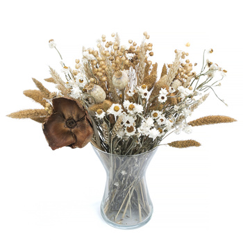 Set of dried flowers for Rustic vase - setaria, gilt, flax